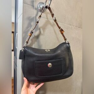 Coach Black Leather Shoulder Bag